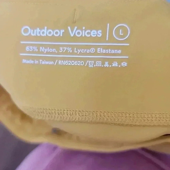 Outdoor Voices Size Large Orange/Yellow SuperForm Full Length Legging Pockets - Picture 6 of 6